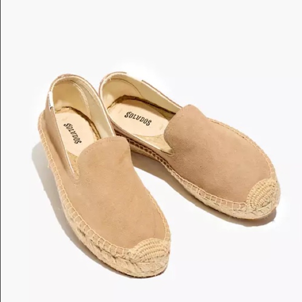New Soludos® Platform Espadrille Smoking Slippers in Suede